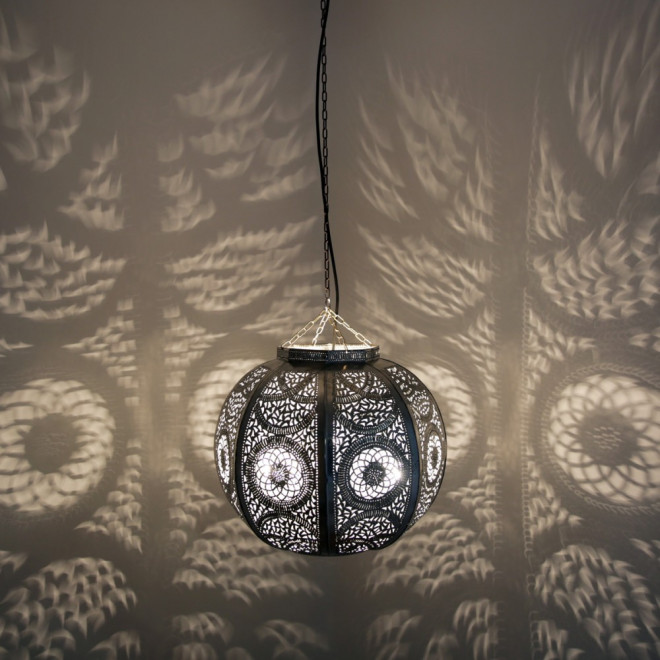 Orientalische Deckenleuchte "Kitora" Silber