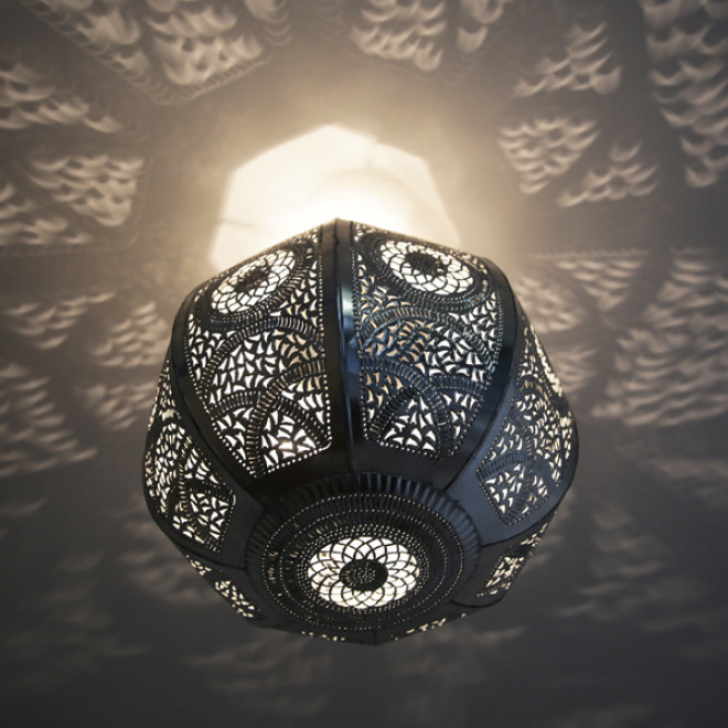 Orientalische Deckenleuchte "Kitora" Silber