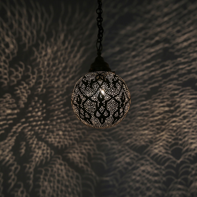 Kugel Hängeleuchte TAWRIK aus Messing