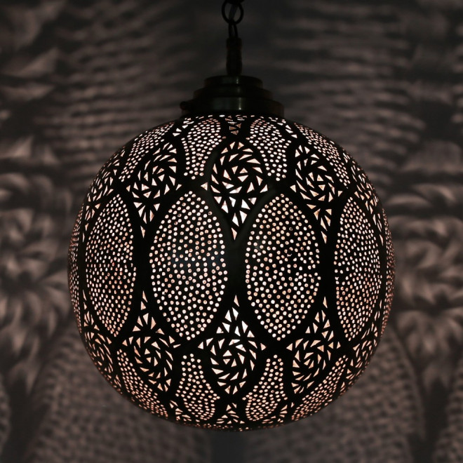 Orientalische Hängeleuchte "kora Zouak" aus Messing