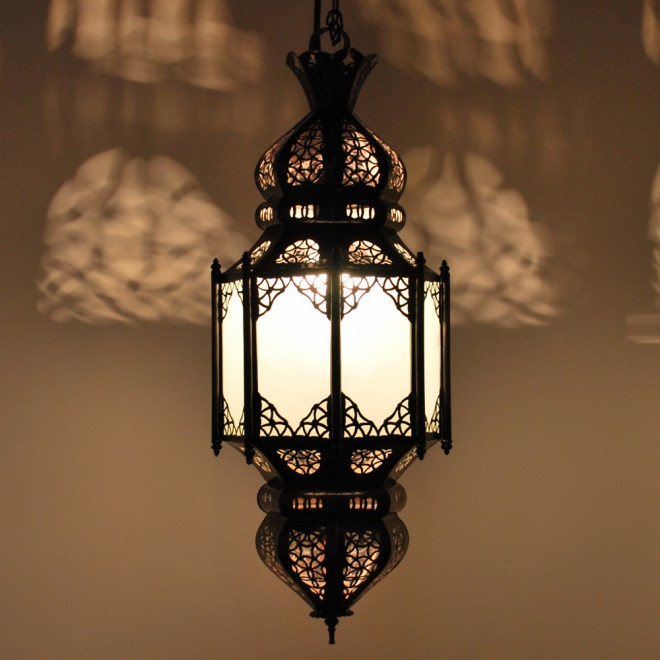 Arabische Hängelampe Lafna weiß