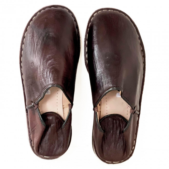 Marokkanische Hausschuhe Dunkelbraun MARAKKECH