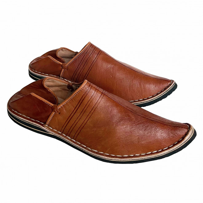 Orientalische Leder Spitz-Schuhe BABOUSCHE Cognac