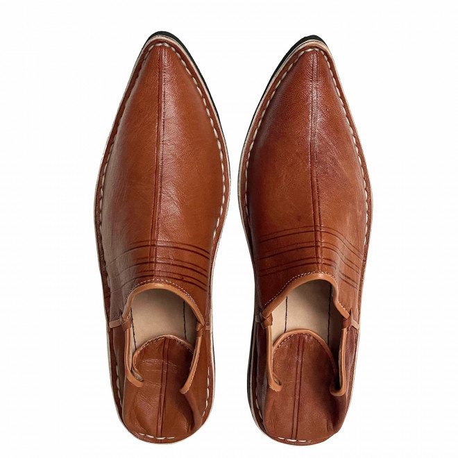 Orientalische Leder Spitz-Schuhe BABOUSCHE Cognac