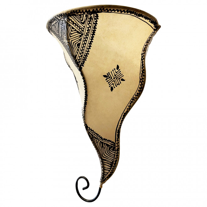 Marokkanische Leder-Wandlampe MASRA H40cm