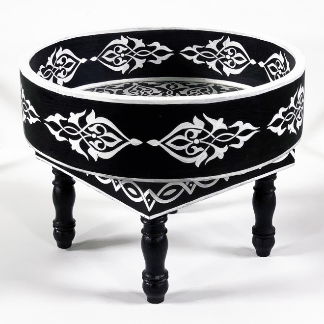 Orientalischer handbemalter Holztisch MIDA-SW