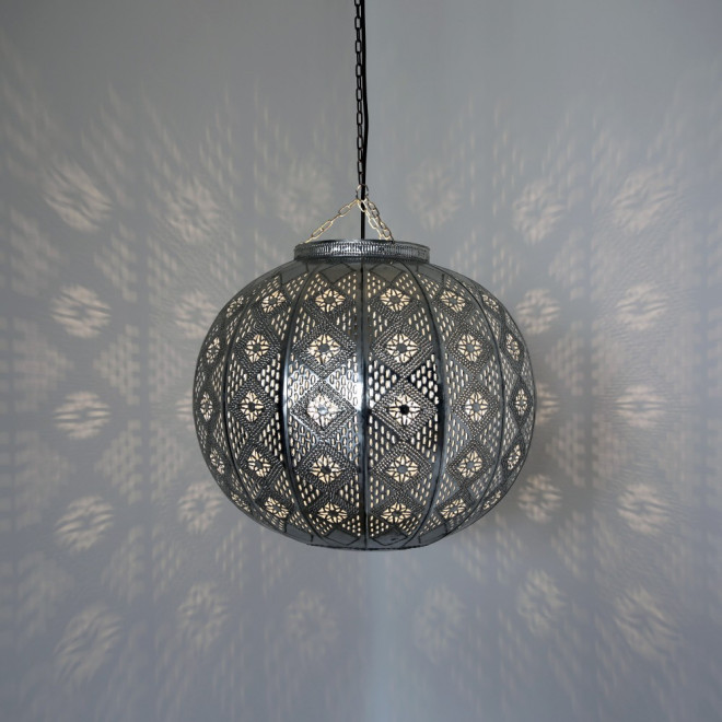 Orientalische Deckenleuchte MIMOSA Silber D38