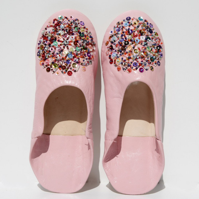 Orientalische Lederschuhe Mosona_ Rosa
