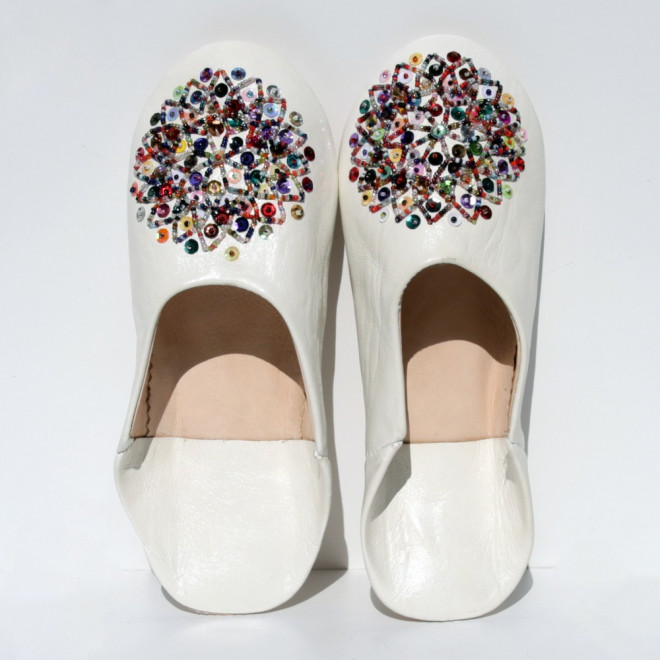 Orientalische Lederschuhe Mosona_ Weiß_2