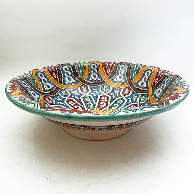 Handbemalte Keramik Waschschüssel MULTI-10 D40cm