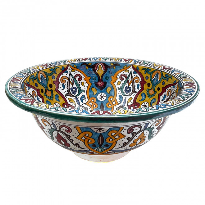 Orientalisches handbemaltes Waschbecken MULTI-4