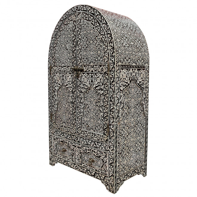 arabischer schrank schwarz und weiss