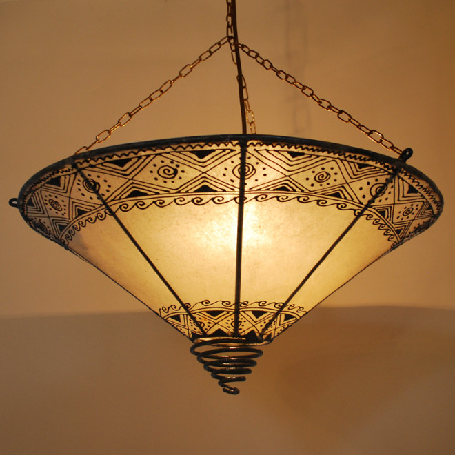 Deckenleuchte aus Leder ROSSOR Natur