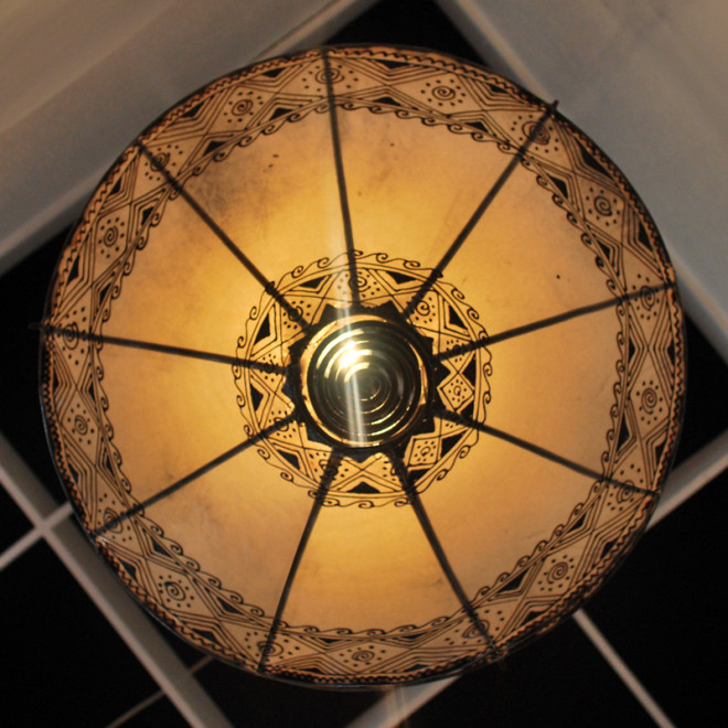 Deckenleuchte aus Leder ROSSOR Natur