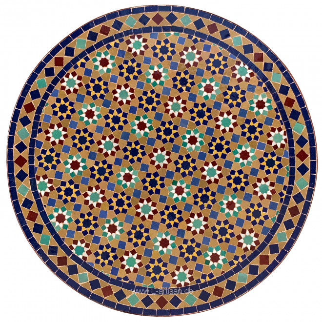 Gartentisch aus Mosaik D80cm SAOUTA