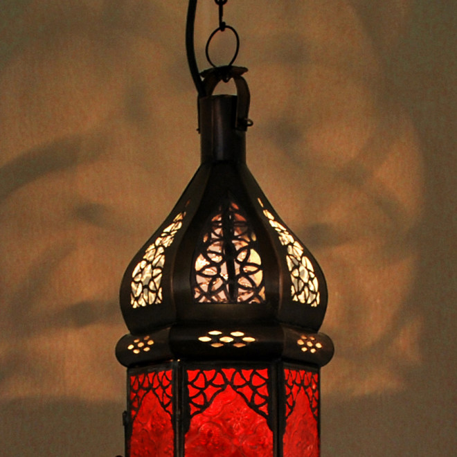 Orientalische Deckenleuchte SULTANA rot
