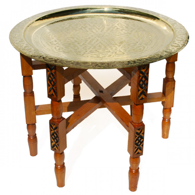 Marokkanischer Teetisch 60cm Messing