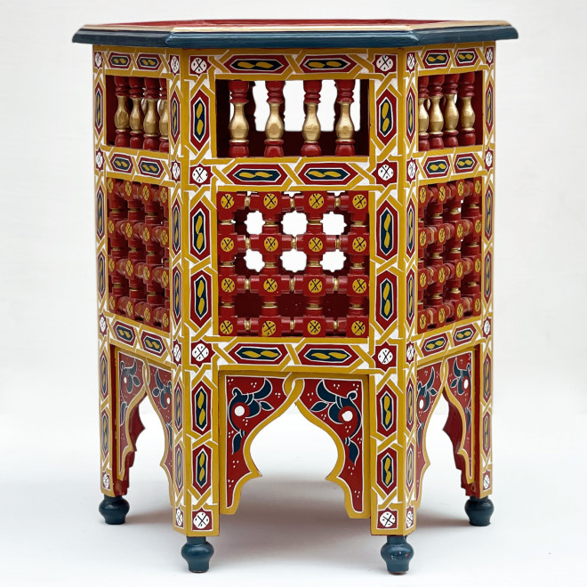 Marokkanischer Handbemalter Beistelltisch LUJA