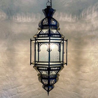 Hängelampe aus Marokko RIAD weiß H75cm