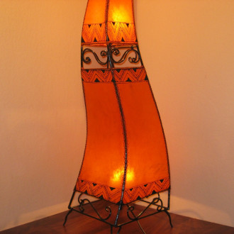 Bodenleuchte Henna-bemalt CHEVAL H160cm Orange