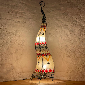 Stehlampe aus Leder CHEVAL H123cm Multi