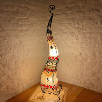Stehlampe aus Leder CHEVAL H123cm Multi
