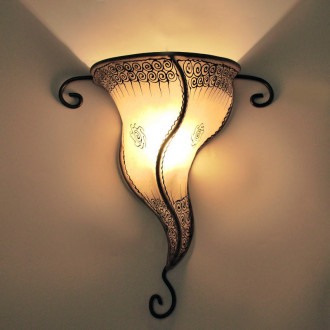 Marokkanischer Lampenschirm GARN Natur