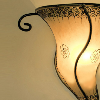 Marokkanischer Lampenschirm GARN Natur