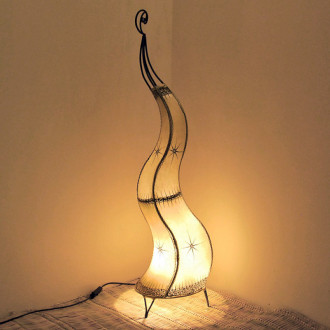 Stehlampe aus Leder CHEVAL H100cm Natur