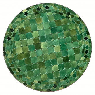 Kacheltisch aus Marokko BIDAK Ø60cm Patchwork-grün