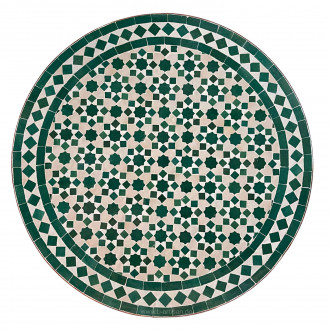 Gartentisch aus Mosaiksteine TARSIA D60cm grün