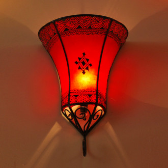 Marokkanische Leder- Wandlampe NAKOS