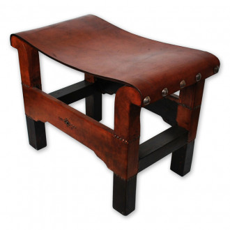 Orientalischer Hocker "Boknadel" Echtleder.
