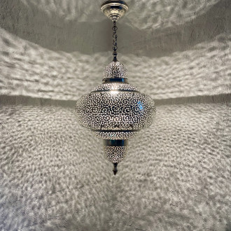 Hängelampe aus Marokko TROMBA silber