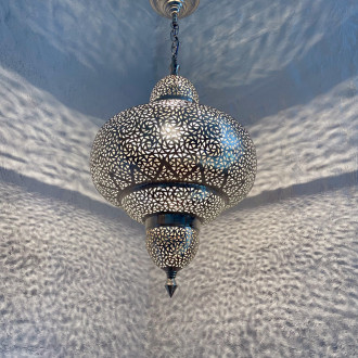 Hängelampe aus Marokko TROMBA silber