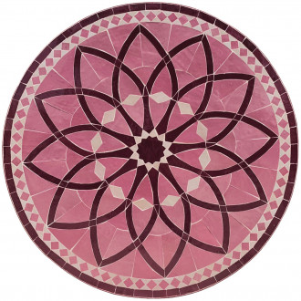 Gartentisch aus Mosaik MOSA-ROSA Ø 80 cm