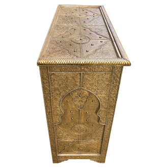 Marokkanische Kommode mit Messing-Verkleidung MABROUK