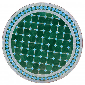 Bistrotisch aus Mosaik MDADI Grün - blau D 60 cm