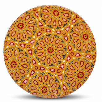 Orientalischer Handbemalter niedriger Teetisch MIDA rot