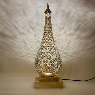 Orientalische Stehleuchte aus Messing SAHAR H55cm