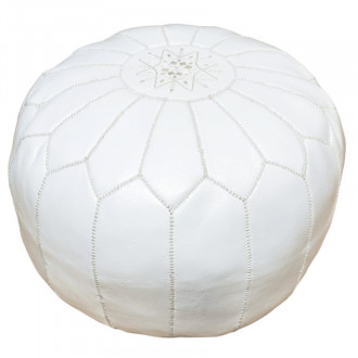 Sitzkissen aus Marokko RONDA D54cm Weiss