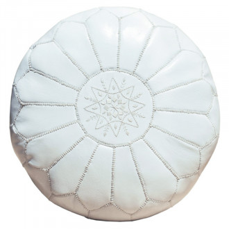 Sitzkissen aus Marokko RONDA D54cm Weiss