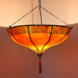 Hennalampe Hängeleuchte Roumia Orange D50cm