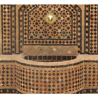 Mosaikbrunnen aus Marokko FOUDOUK0 130 x 70cm Braun/Beige
