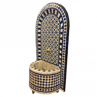 Mosaikbrunnen FOUNDOUK H120cm Blau