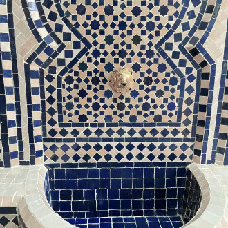 Mosaik Brunnen aus Marokko BRAYA 130x70 cm