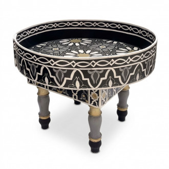 Orientalischer handbemalter Holztisch MIDA
