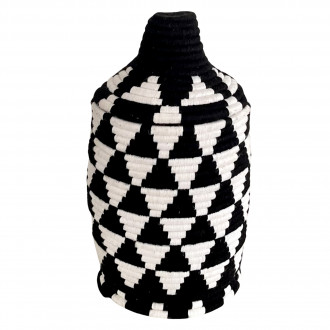 Berber Korb in schwarz/weiß H32cm