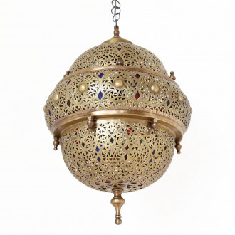 Orientalische Marokkanische Hängelampe aus MESSING FANTASIA