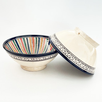 Marokkanische Keramikschale Safi-9 Ø20 cm – handbemalt aus Marokko